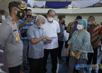 Forkopimda Asahan Tinjau Pelaksanaan Vaksinasi Covid-19 Tahap II di Gedung Serbaguna