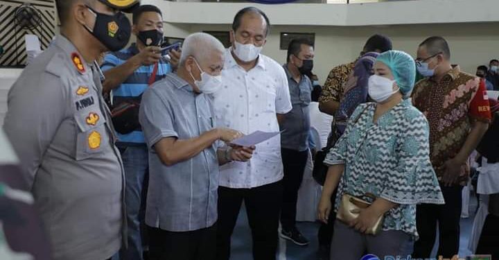 Forkopimda Asahan Tinjau Pelaksanaan Vaksinasi Covid-19 Tahap II di Gedung Serbaguna