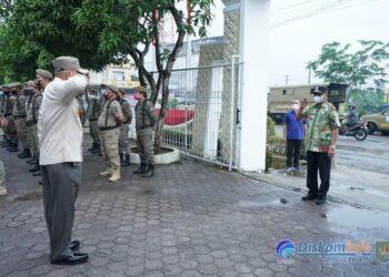 Bupati Asahan Pimpin Apel Pagi di Lingkungan Satpol PP Kabupaten Asahan