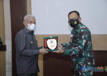 Bupati Asahan Bersama Forkopimda Sambut Kunjungan Danrem 022/PT di Makodim 0208/AS