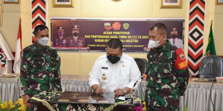 Penutupan TMMD ke-111, Bupati Tapsel Ucapkan Terimakasih
