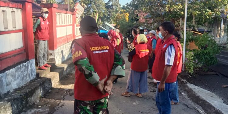 Kepala Kelurahan Sofyan Haedar,SE., melakukan gebrakan sadar masker