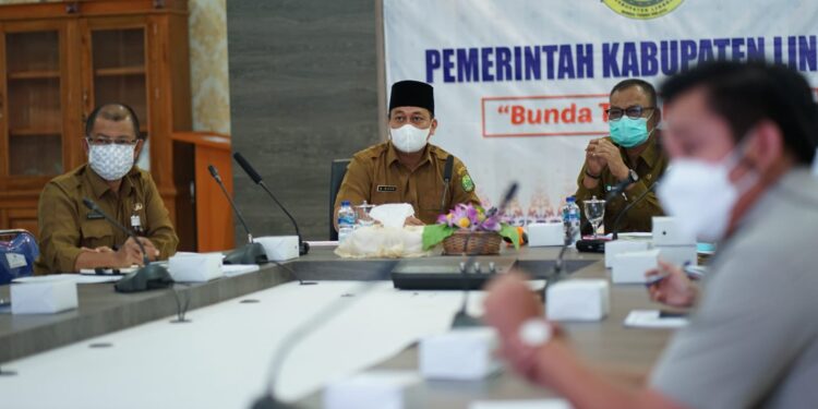 Bupati Lingga Hadiri Rapat Monitoring dan Evaluasi MCP dari KPK