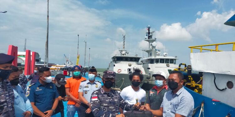 Pelepasan Kapal TB Meisun T31 GT 131, Yang di Temukan oleh Lanal TBK Bulan Juni Lalu