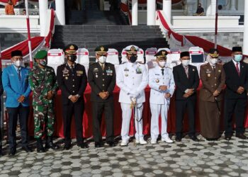 Terapkan Prokes yang Ketat, Upacara HUT RI ke-76 Pemkab Aceh Utara Berlangsung Khidmat