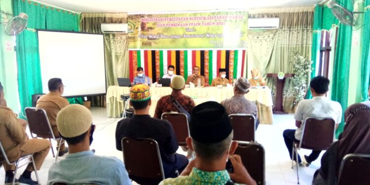 Kemenag Aceh Singkil Sukseskan Sosialisasi Percepatan Tanah Wakaf serta Pembinaan PPAIW