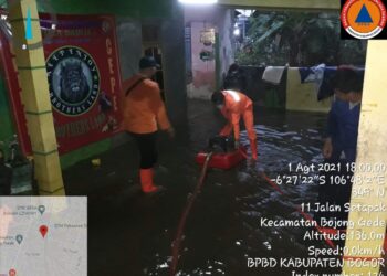 Banjir yang Menggenangi Wilayah Bojong Gede Telah Surut