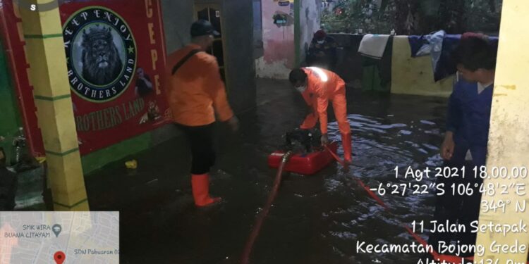 Banjir yang Menggenangi Wilayah Bojong Gede Telah Surut