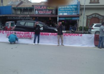 Masyarakat Dolok Sanggul nyatakan kekecewaan atas pembelian mobil dinas Bupati seharaga 2,6 miliar dimasa pandemi, kekecewaan ini terlihat dengan petisi tanda tangan diatas kain putih sepanjang 100 meter yang mencapai 3 ribu tanda tangan. Rabu (18/8).