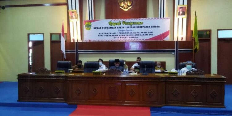 DPRD Lingga Gelar Paripurna Penghantar KUA PPAS APBD Perubahan 2021