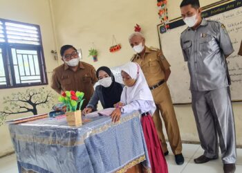 Bupati Asahan Tinjau Pelaksanaan Belajar Tatap Muka