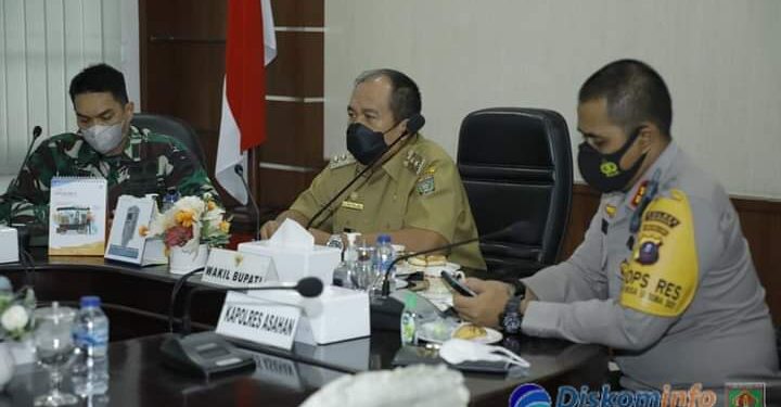 Wabub Asahan dan Forkopimda Kabupaten Asahan Ikuti Arahan Presiden RI