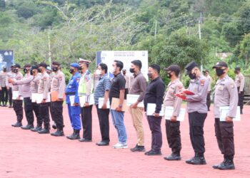 Propam Polda Kepri Bersama Propam Polres lingga gelar Gaktiblin terhadap Personil Polres Lingga