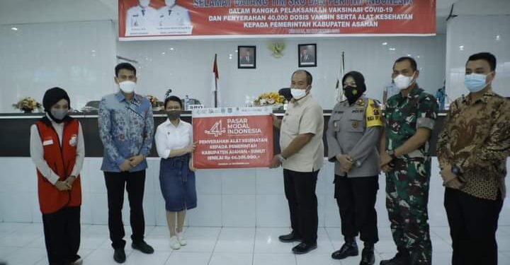 HUT ke-44 Pasar Modal Indonesia, Wabub Asahan Terima 40.000 Dosis Vaksin Covid-19 dan Alat Kesehatan