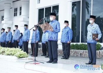 ASN Pemkab Asahan Gelar Upacara Peringatan Hari Pahlawan Tahun 2021