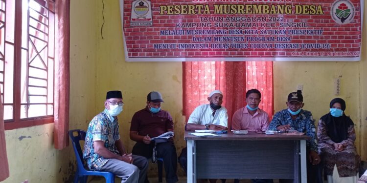 Satukan Prespektif Program Desa, Pemdes Suka Damai Singkil Adakan Musrenbang