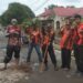 Pemuda Pancasila Pulau Rakyat Tutup Jalan Berlubang