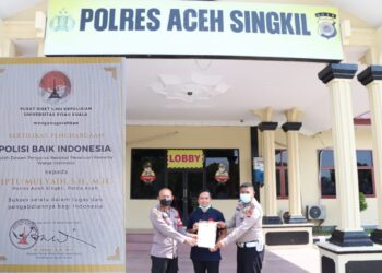 Kasat Lantas Polres Aceh Singkil Terima Penghargaan Program 1000 Polisi Baik