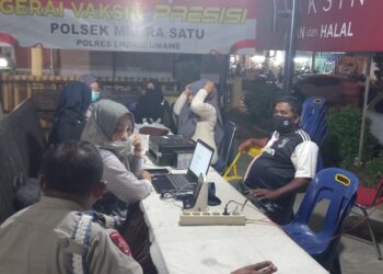 Polres Lhokseumawe Gelar Vaksinasi Mobile Malam Hari di Seluruh Kota Lhokseumawe