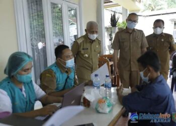 Bupati dan Wakil Bupati Asahan Tinjau Pelaksanaan Vaksinasi Covid-19