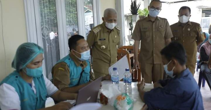 Bupati dan Wakil Bupati Asahan Tinjau Pelaksanaan Vaksinasi Covid-19