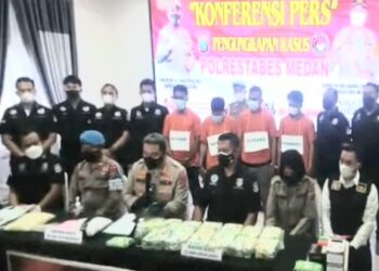 Unit Satres Narkoba Polrestabes Medan Berhasil Amankan 10 Ribu Butir Pil Ekstasi beserta 13 Kg Sabu