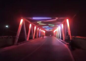 Lampu Diskotik Di Jembatan Ranai Rawan Bagi Pengendara Saat Melintas