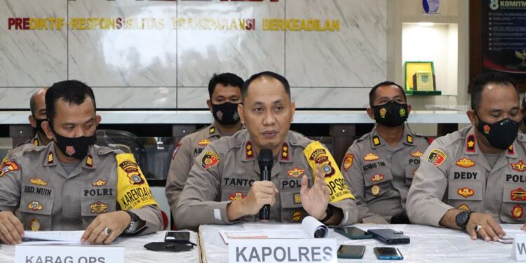 Konferensi Pers Akhir Tahun 2021 Polres Lhokseumawe, Ini Rincian Kasus yang Ditangani