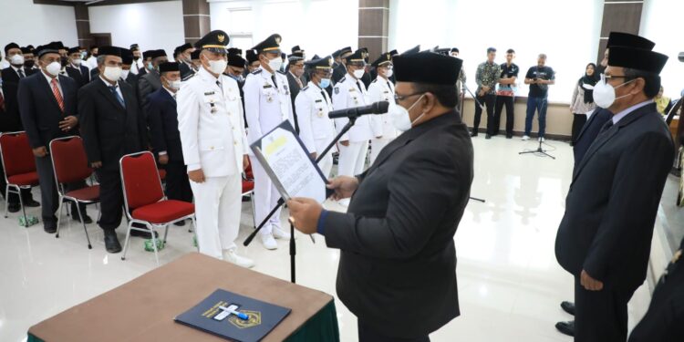 Lantik 9 Kepala SKPK Baru, Wabup Aceh Utara: Segera Action dalam Penanganan Bencana Banjir