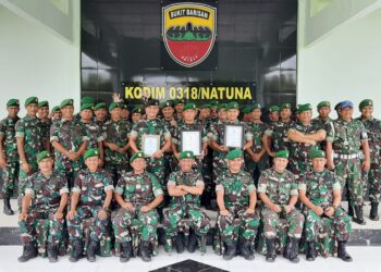Letkol Asep, Dandim 0318 Natuna Lepas 5 Perwira Pindah Satuan Dan Sambut Satgas Apter