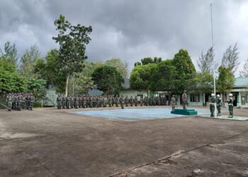 Upacara 17 Perdana, Dandim 0318/Natuna Pimpin Upacara Di Masa Pandemi Covid-19 Di Wilayah Kabupaten Natuna