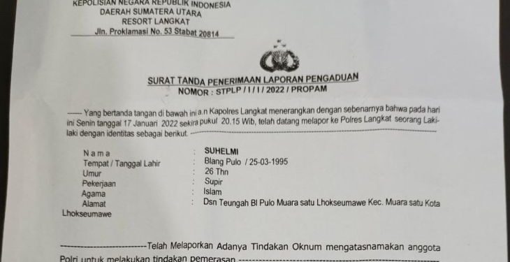Oknum Lantas Polres Langkat diperiksa di Mapolda Sumut
