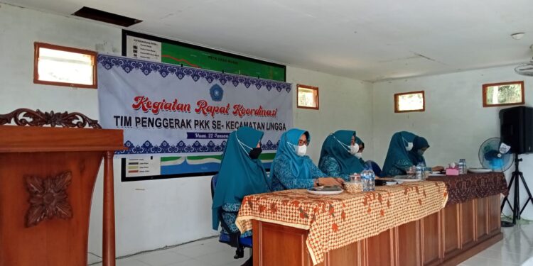 TP PKK Kecamatan Lingga Adakan Rakor