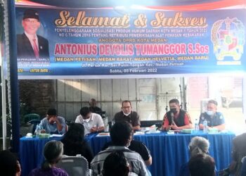 Sosialisasi Perda No.6, Antonius Apresiasi Wali Kota Medan Bangun UP