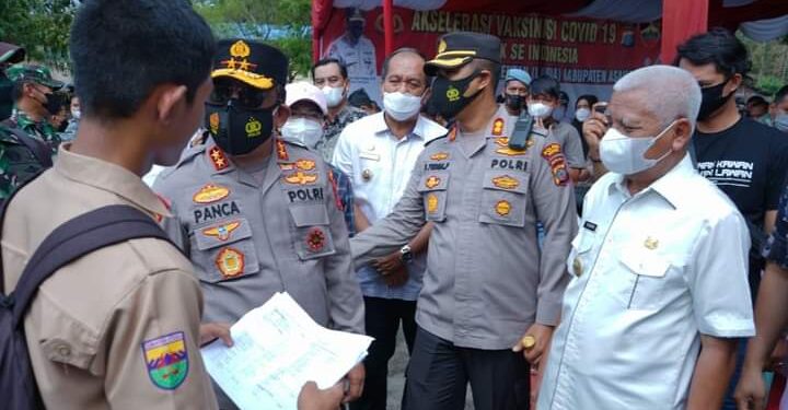 Pemkab Asahan Bersama Forkopimda Mengikuti Vaksinasi Covid-19 Serentak Kelompok Lansia