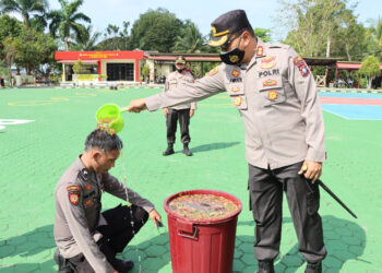 Kapolres Natuna Sambut Kedatangan 30 Bintara Remaja