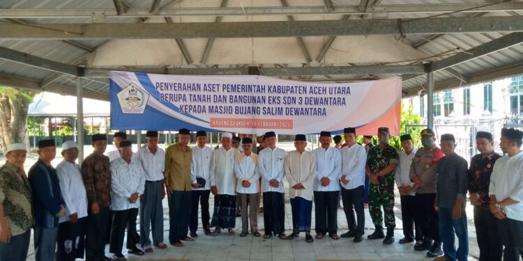 Pemkab Aceh Utara Hibah Aset Bekas SDN 3 Dewantara untuk Masjid Bujang Salim