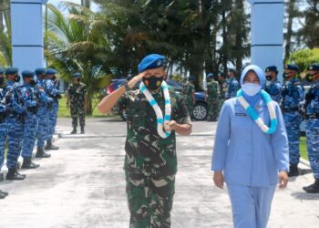 Sambut Danlanud RSA Yang Baru Dengan Tradisi Passing In