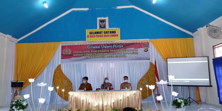 Hadapi Omicron, Kapolres Aceh Singkil Undang Para Kepala Desa Se Kabupaten Aceh Singkil