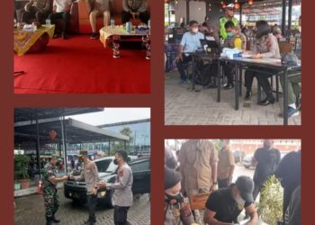 Kapolrestabes Medan Bersama Kapolsek Medan Helvetia Pantau Gelar Vaksin