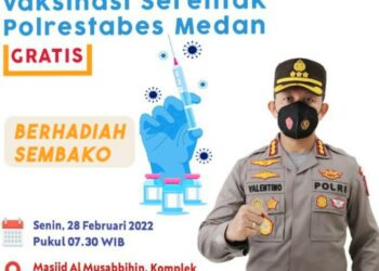 Kapolrestabes Medan: Ayo Vaksin, Ada Sembako Gratis