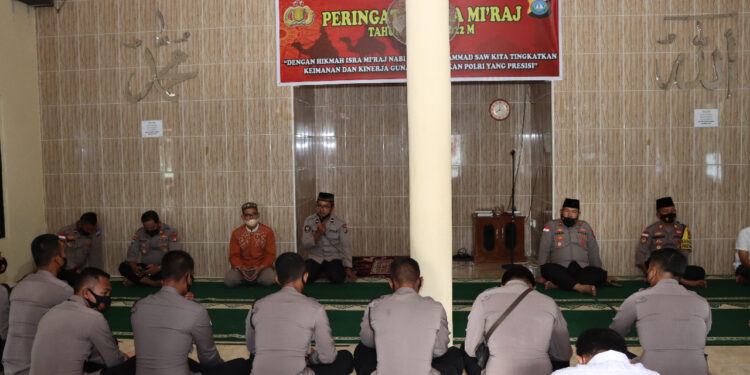 Polres Natuna, Memperingati Isra Mi’raj Tingkatkan Keimanan dan Kinerja guna Mewujudkan Polri yang Presisi