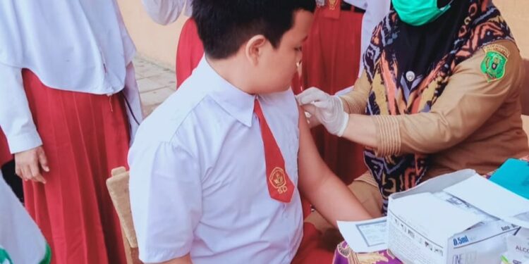 Vaksinasi Peserta Didik SDN 0102 Barumun Capai 62%, Ini Rahasianya