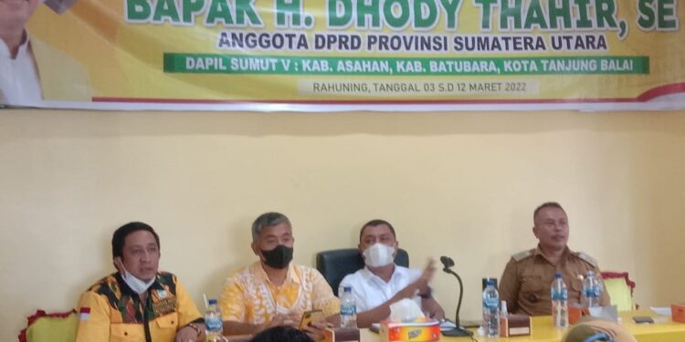 Ketua BM Kosgoro Asahan, H. dr Yazid Dampingi Reses Anggota DPRD Provsu