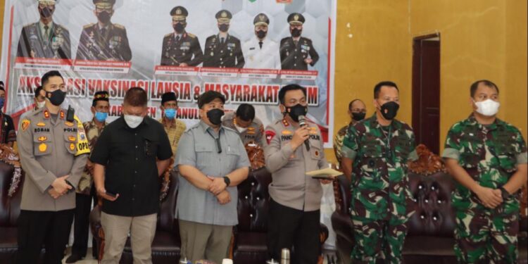 Pelaksanaan Vaksin Capai Target, Kapolda Sumut Berterimakasih Kepada Polres dan Forkopinda