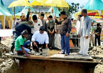 Peletakan Batu Pertama Pembangunan Masjid Baitussalam Gampong Ceubrek Lhoksukon