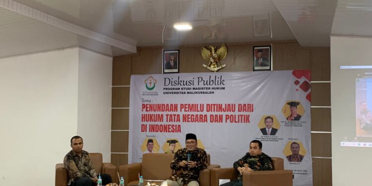 Program Studi Magister Hukum Unimal Adakan Diskusi Bahas Penundaan Pemilu