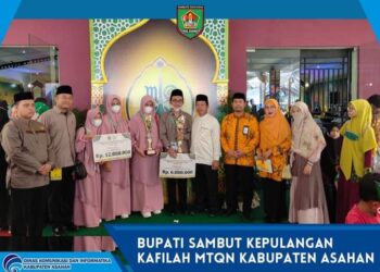 Bupati Sambut Kepulangan Kafilah MTQN Kabupaten Asahan