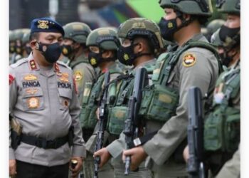 Kapolda Sumut Sambut Kepulangan 205 Personel Satgas Amole Brimob