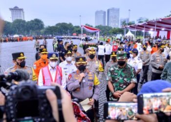 Apel Gelar Pasukan, Kapolri Tekankan Soal Strategi Antisipasi Kemacetan Hingga Vaksinasi Booster saat Mudik